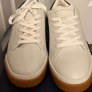 Tommy Hilfiger White and Tan Men's Sneakers